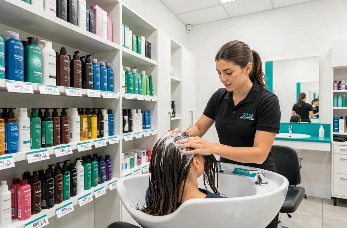 Salon Coiff&Co à Argenteuil avec exposition de produits professionnels à prix réduit et service de coiffure en cours
