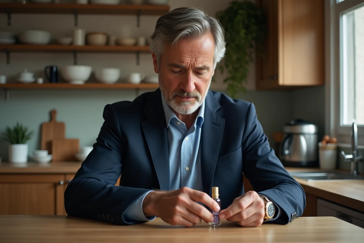 Homme lisant la liste d