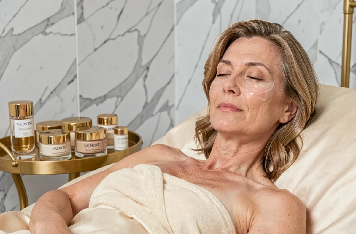 Soin prestige au Spa Airelles par Valmont à Saint-Tropez, traitement facial luxueux avec produits haut de gamme